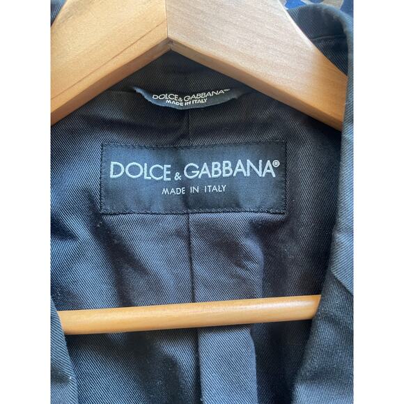 Dolce & Gabbana Men's 100% Cotton Blue Blazer Embroidered Pocket • Sz 52 / 42US - Picture 6 of 9